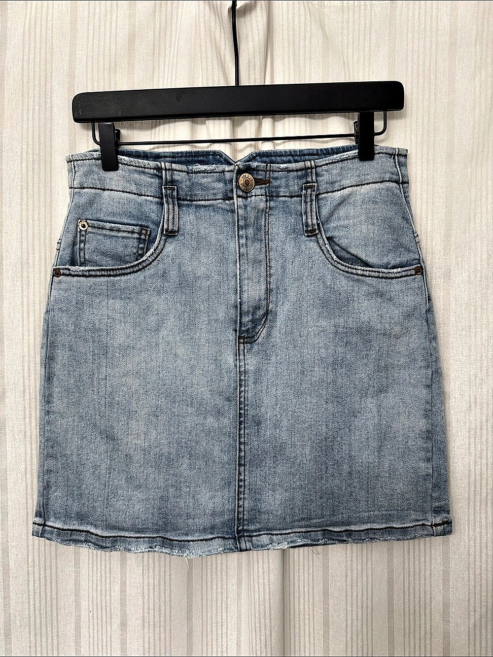 STS Blue Jade High Rise High Rise Denim Mini Skirt Waist 27 Like New